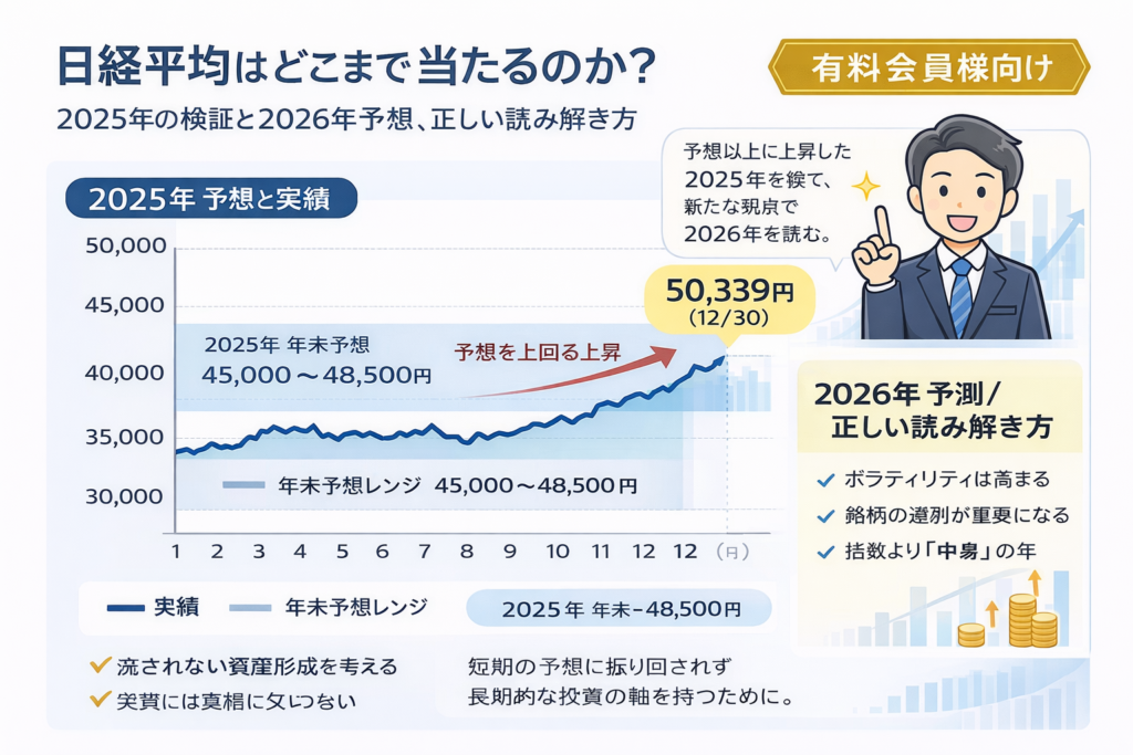 【有料会員様向け】 日経平均はどこまで当たるのか