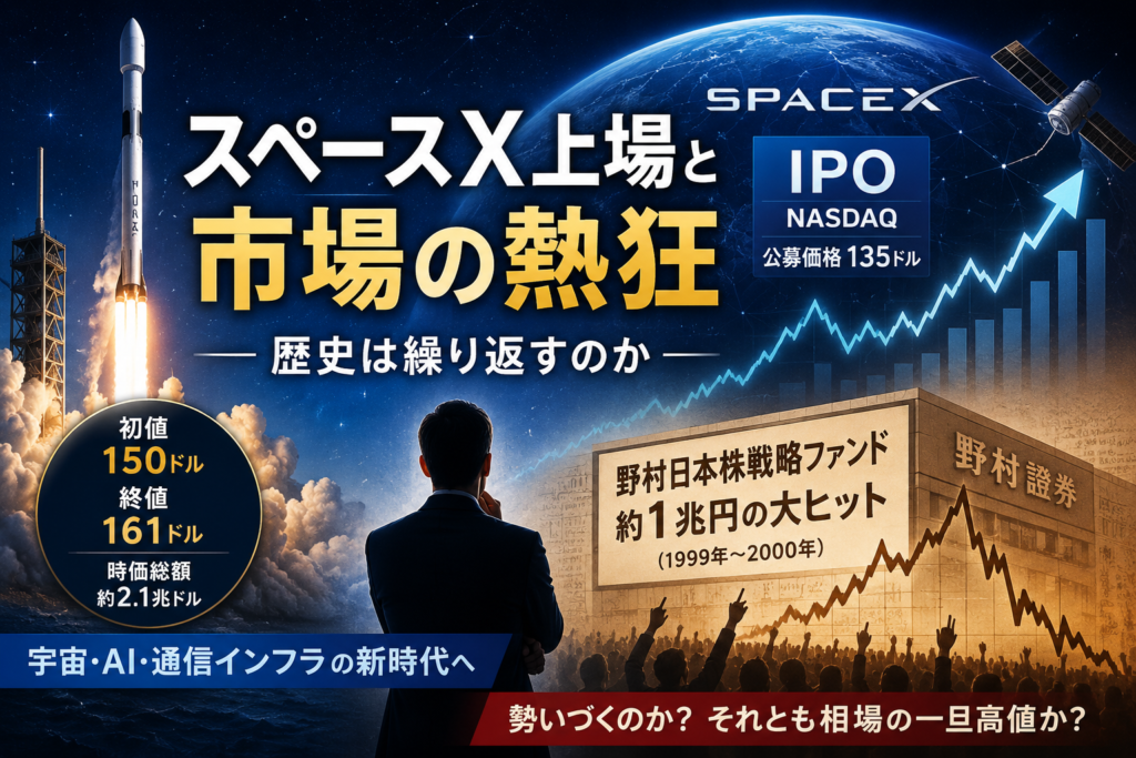 【無料会員様向け】2026年6月13日スペースX上場と市場の熱狂 ～歴史は繰り返すのか～