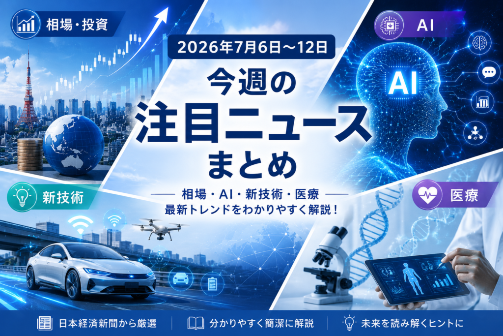 【無料会員様向け】2026年7月6日～12日 注目ニュースまとめ
