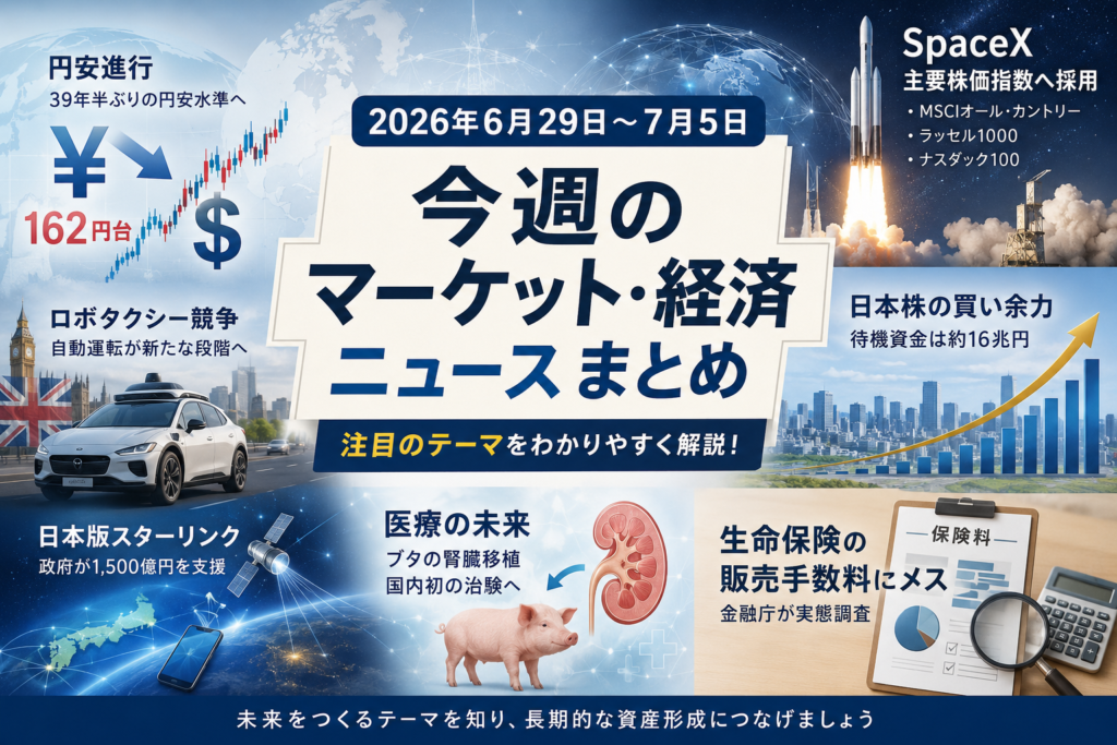【コンサルティング契約者様向け】今週のマーケット・経済ニュースまとめ （2026年6月29日～7月5日）